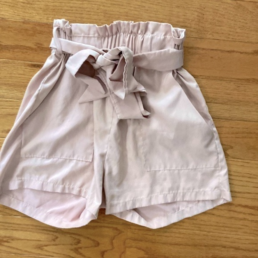 Light Pink shorts with belt size medium